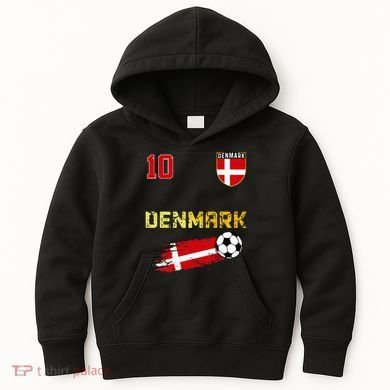 Denmark Flag Danish Pride Lovers Kids Hoodie