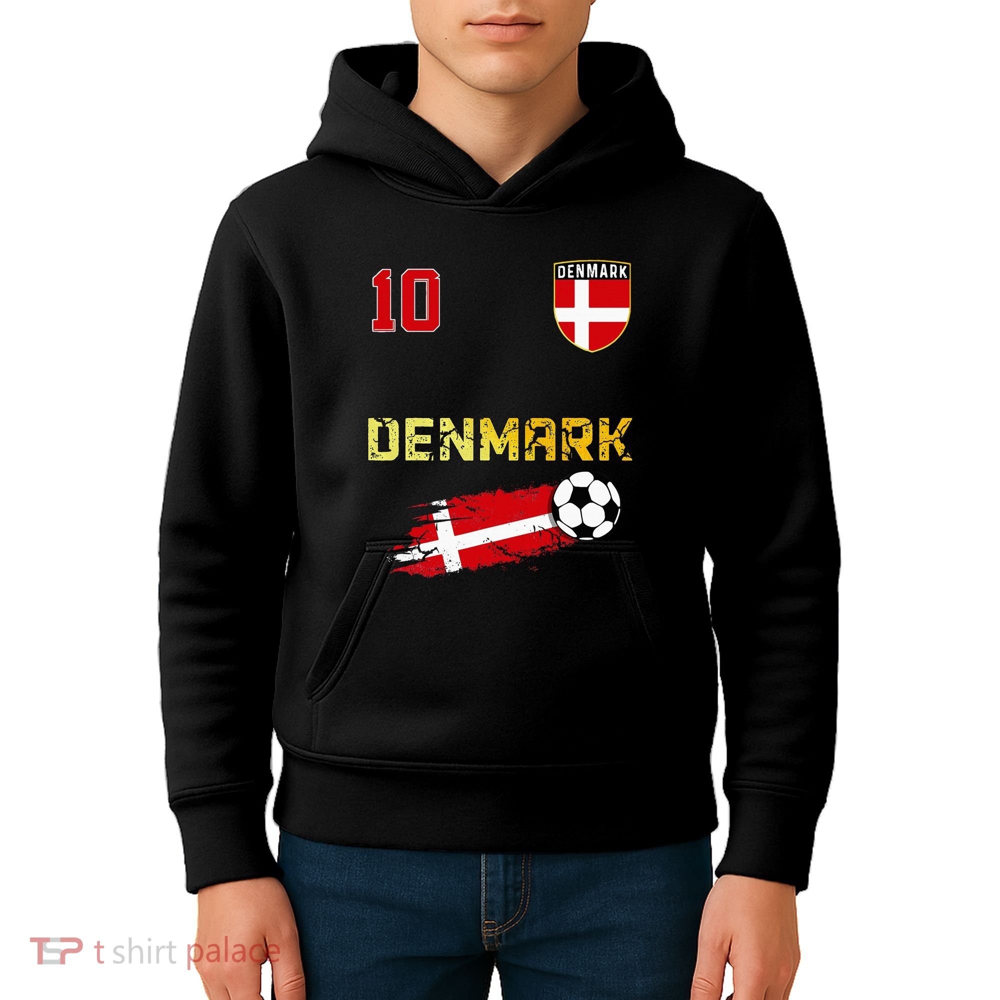 Denmark Flag Danish Pride Lovers Kids Hoodie