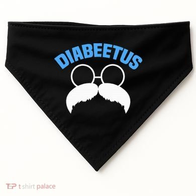 Diabeetus Funny Diabetes Awareness Diabetic Beard USA-Made Doggie Bandana