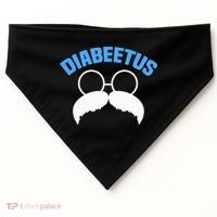Diabeetus Funny Diabetes Awareness Diabetic Beard USA-Made Doggie Bandana thumb 0