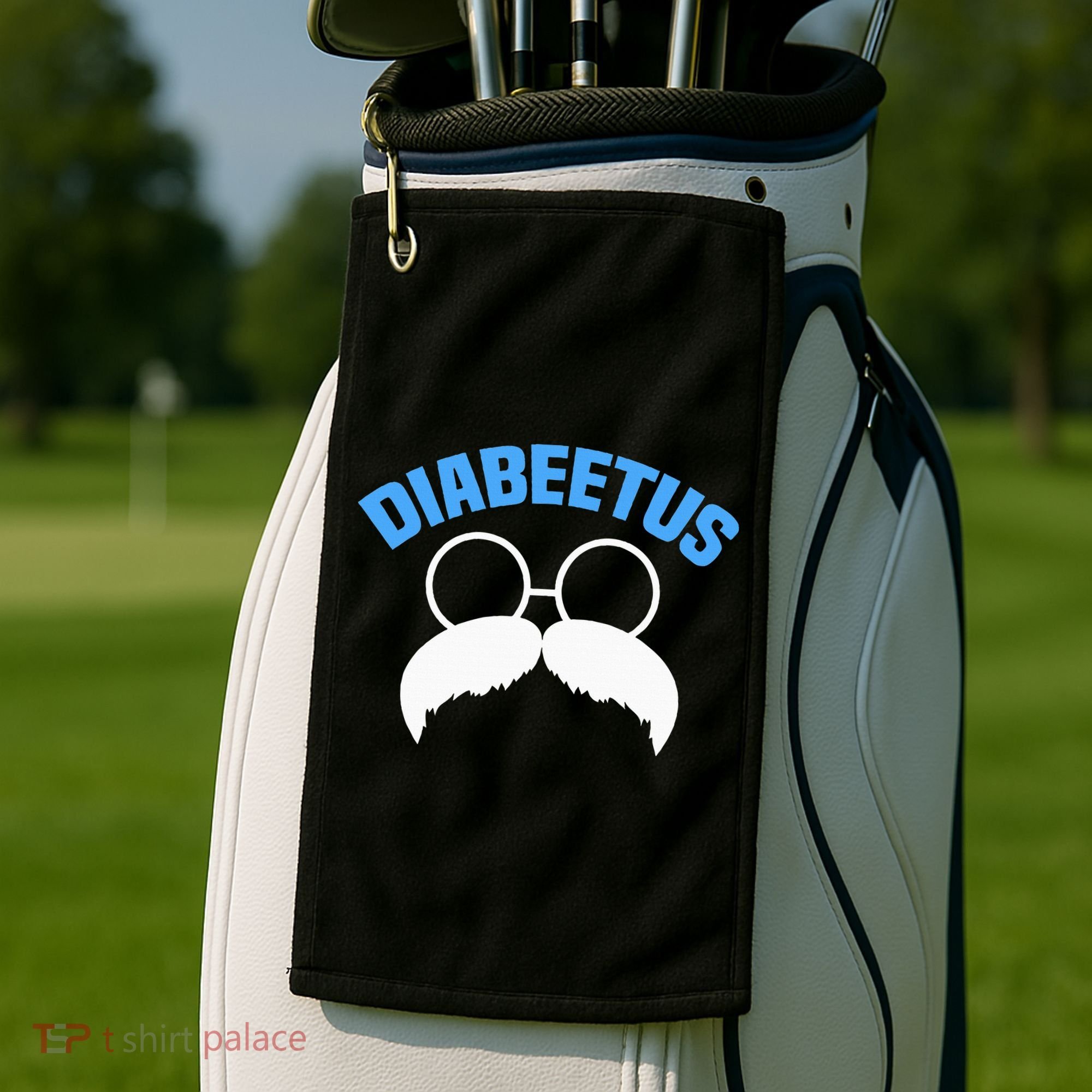 Diabeetus Funny Diabetes Awareness Diabetic Beard Golf Towel