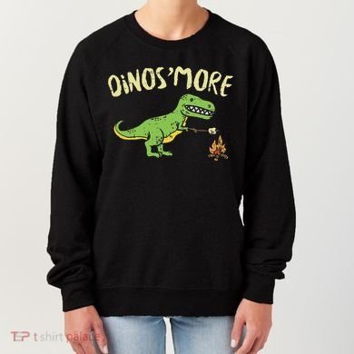 Dinosmore Funny Dino Smore Camping Dinosaur Camp Camper Women's Sweatshirt