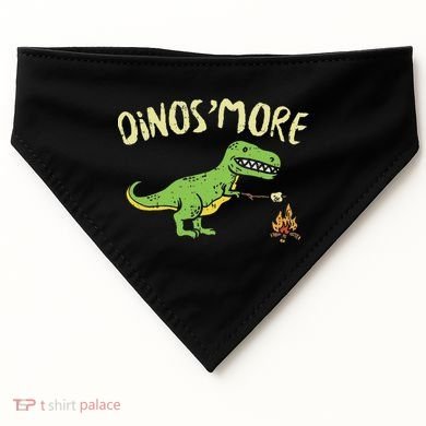 Dinosmore Funny Dino Smore Camping Dinosaur Camp Camper USA-Made Doggie Bandana