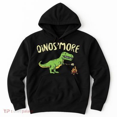 Dinosmore Funny Dino Smore Camping Dinosaur Camp Camper Hoodie