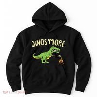 Dinosmore Funny Dino Smore Camping Dinosaur Camp Camper Hoodie thumb 0