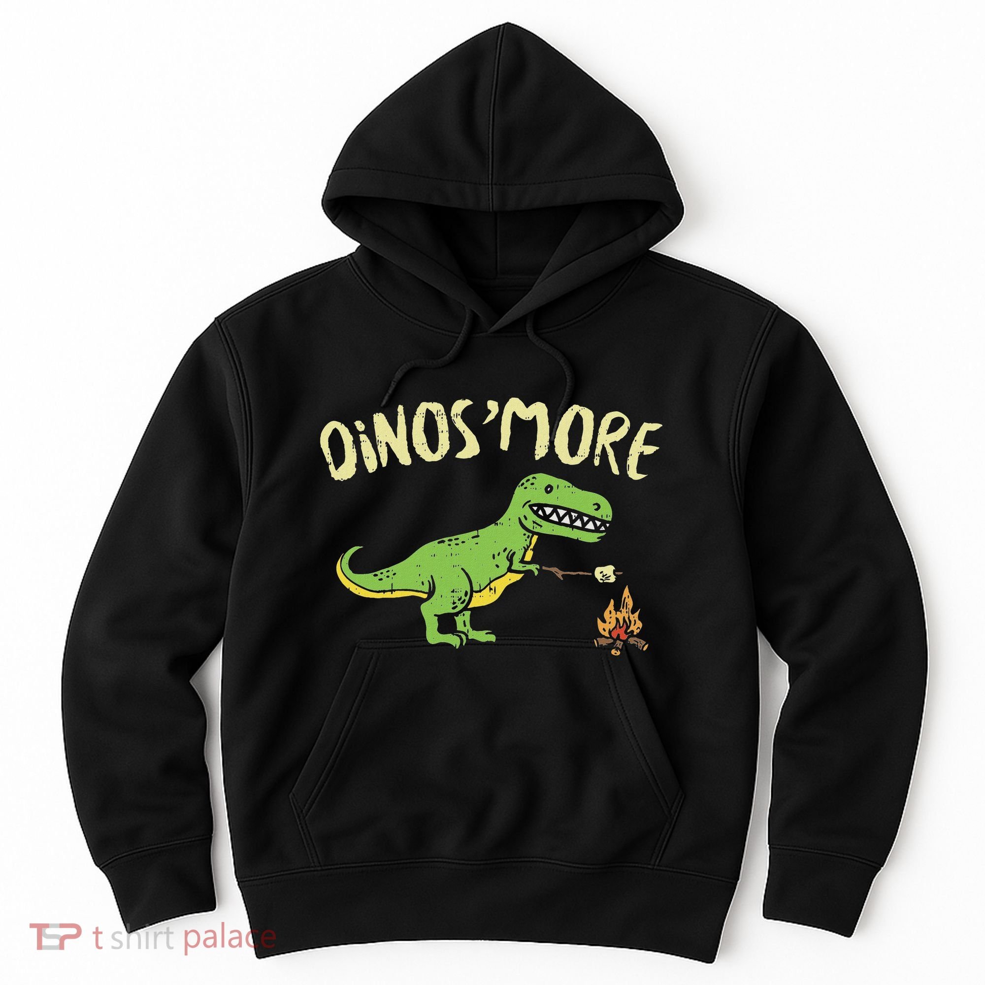 Dinosmore Funny Dino Smore Camping Dinosaur Camp Camper Hoodie