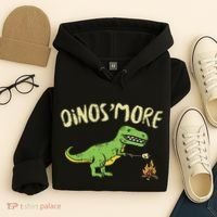 Dinosmore Funny Dino Smore Camping Dinosaur Camp Camper Hoodie thumb 4