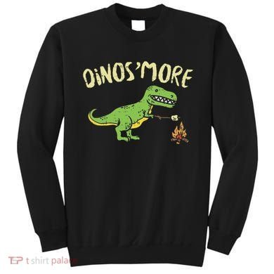 Dinosmore Funny Dino Smore Camping Dinosaur Camp Camper Sweatshirt