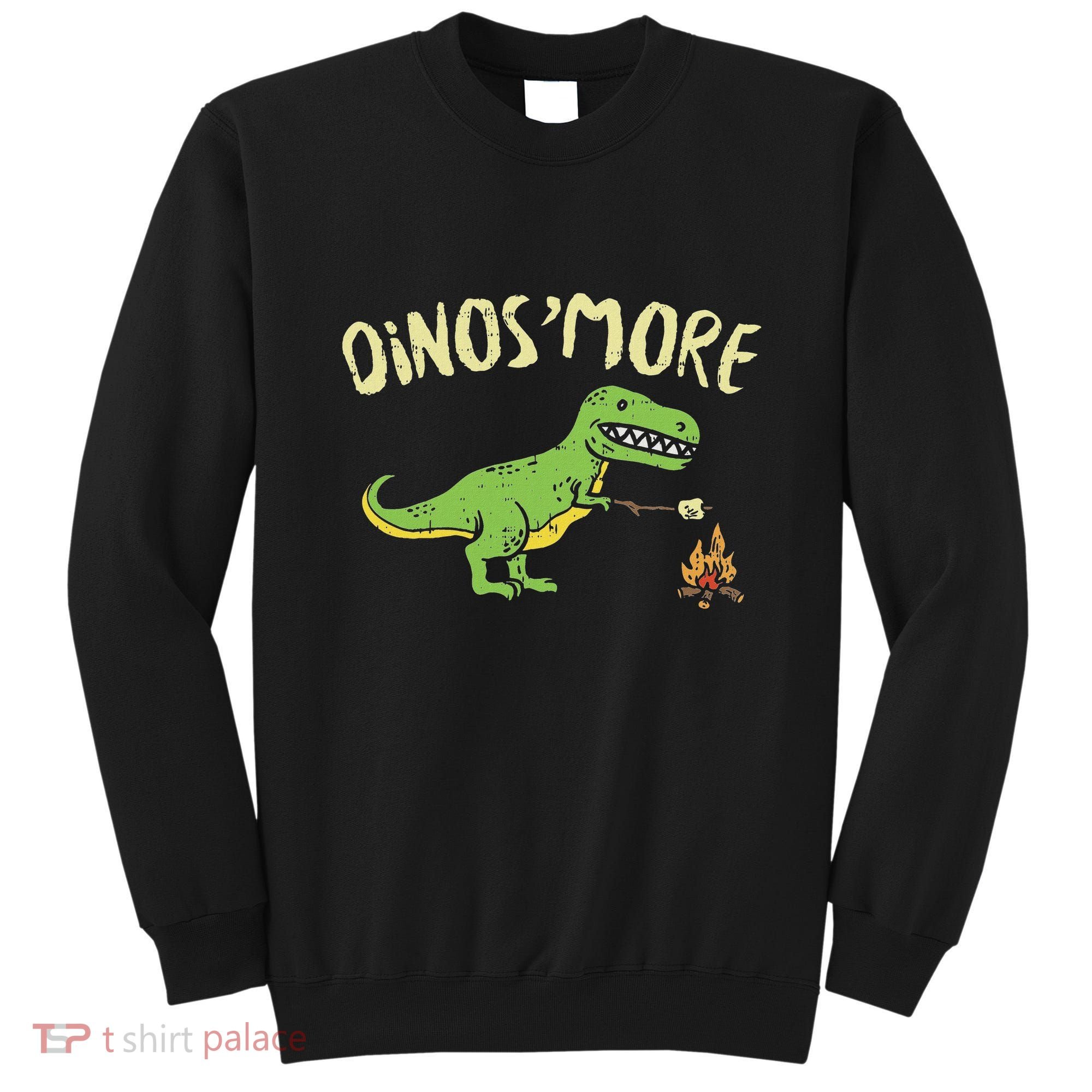 Dinosmore Funny Dino Smore Camping Dinosaur Camp Camper Sweatshirt