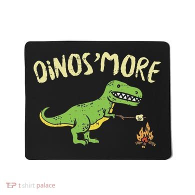 Dinosmore Funny Dino Smore Camping Dinosaur Camp Camper Mousepad