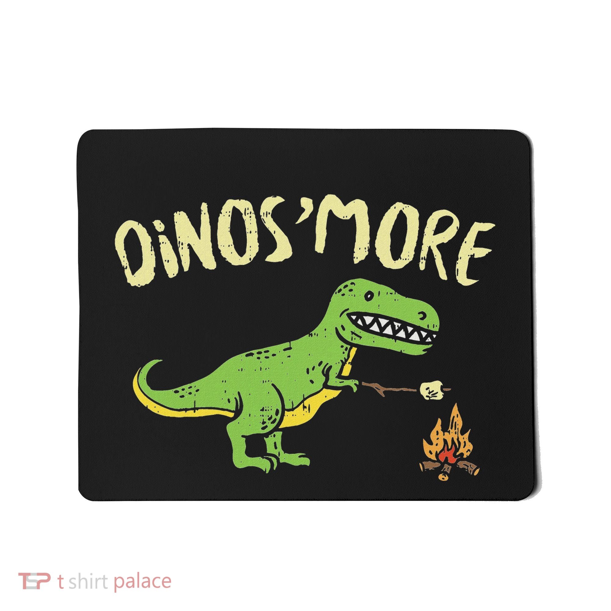 Dinosmore Funny Dino Smore Camping Dinosaur Camp Camper Mousepad