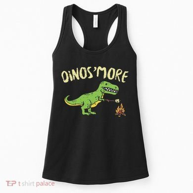 Dinosmore Funny Dino Smore Camping Dinosaur Camp Camper Women's Tank Top