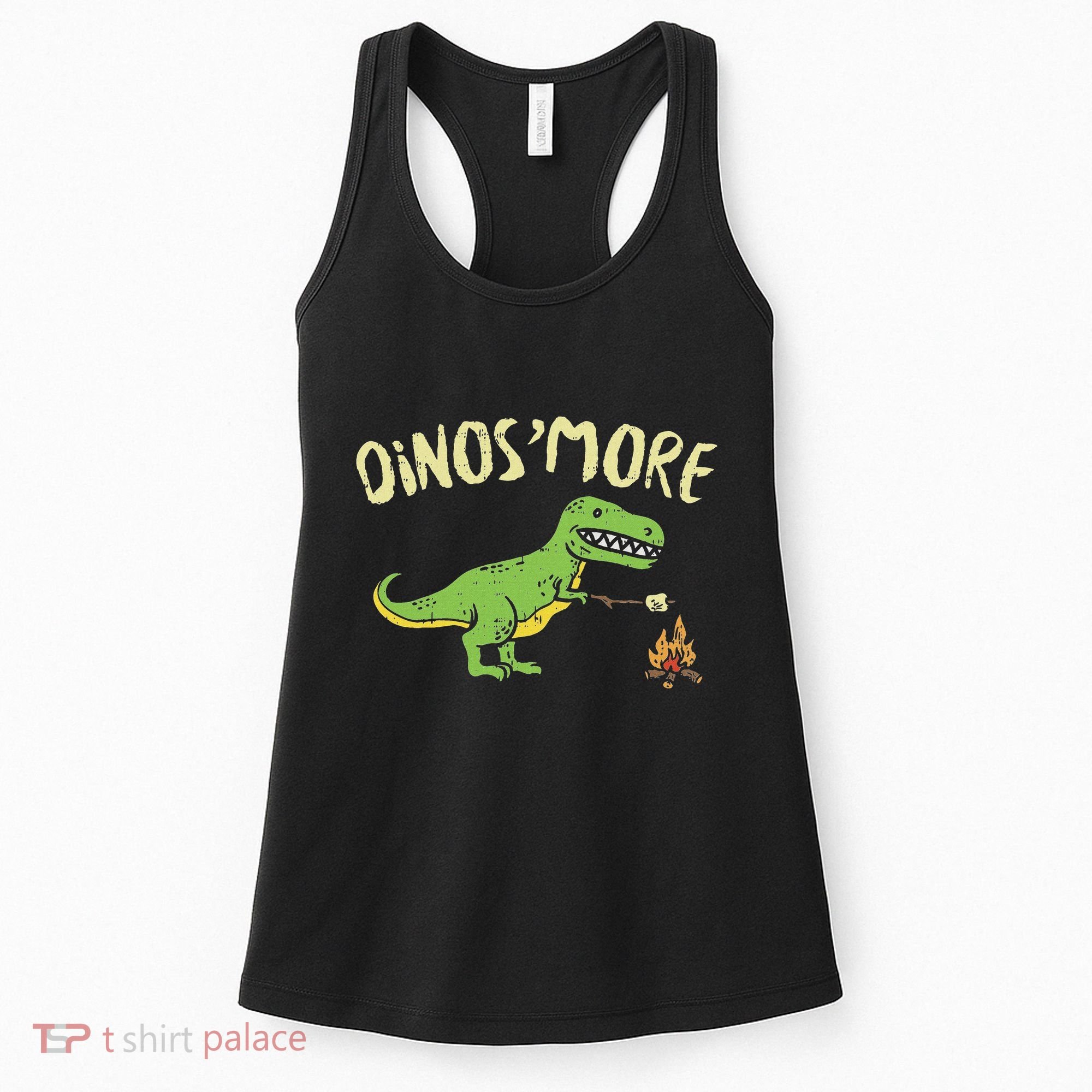 Dinosmore Funny Dino Smore Camping Dinosaur Camp Camper Women's Tank Top