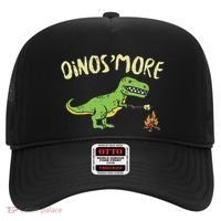 Dinosmore Funny Dino Smore Camping Dinosaur Camp Camper Hat thumb 0