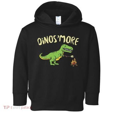 Dinosmore Funny Dino Smore Camping Dinosaur Camp Camper Toddler Hoodie