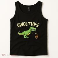 Dinosmore Funny Dino Smore Camping Dinosaur Camp Camper Tank Top thumb 2