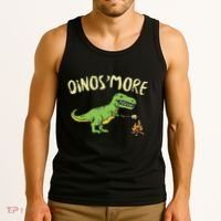 Dinosmore Funny Dino Smore Camping Dinosaur Camp Camper Tank Top thumb 3