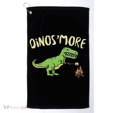 Dinosmore Funny Dino Smore Camping Dinosaur Camp Camper Golf Towel