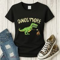 Dinosmore Funny Dino Smore Camping Dinosaur Camp Camper Women's T-Shirt thumb 3