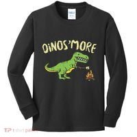 Dinosmore Funny Dino Smore Camping Dinosaur Camp Camper Kids Long Sleeve Shirt thumb 0