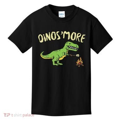 Dinosmore Funny Dino Smore Camping Dinosaur Camp Camper Kids T-Shirt