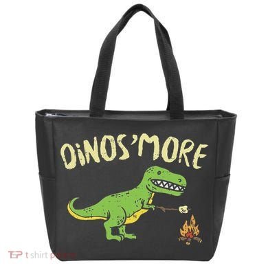 Dinosmore Funny Dino Smore Camping Dinosaur Camp Camper Bag