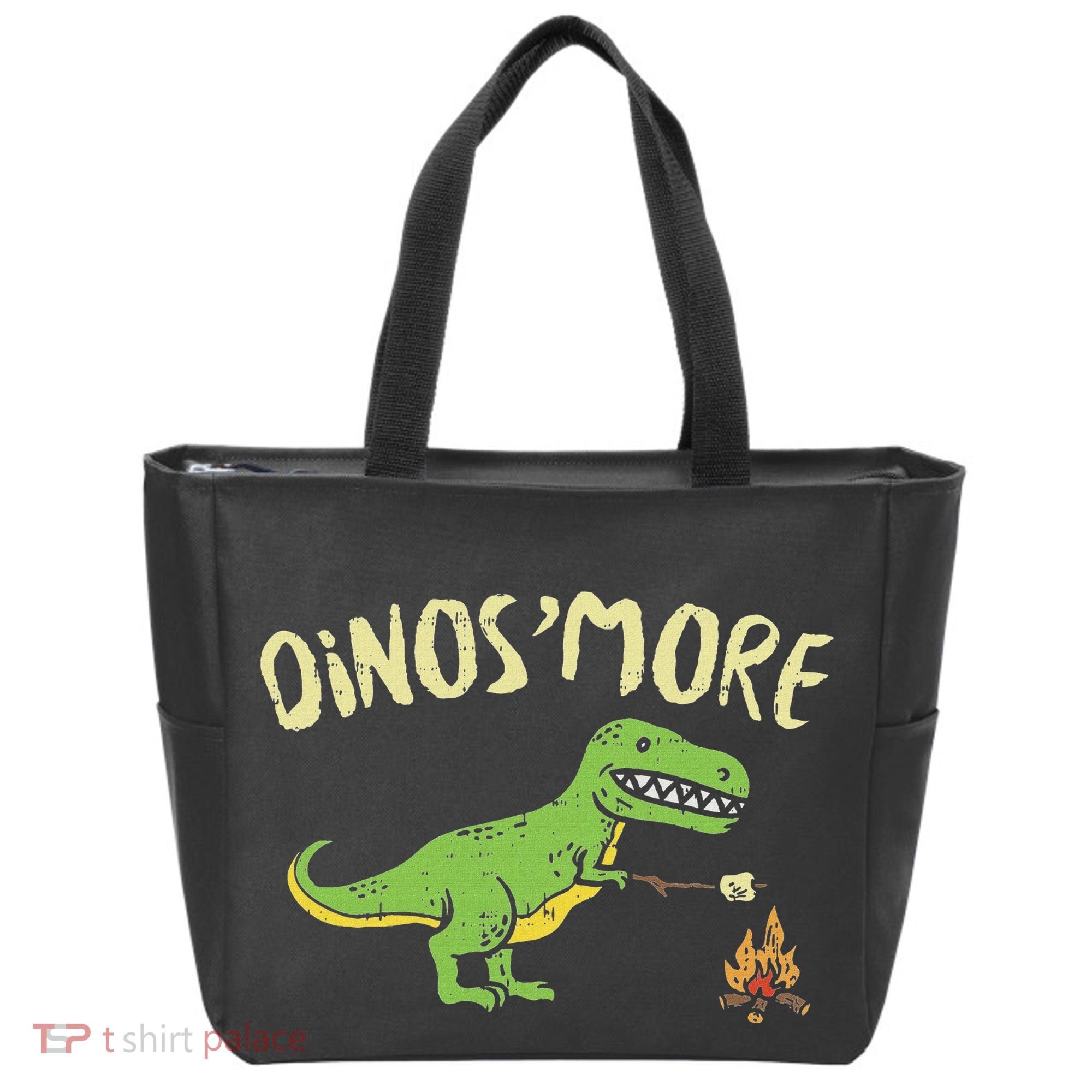 Dinosmore Funny Dino Smore Camping Dinosaur Camp Camper Tote Bag