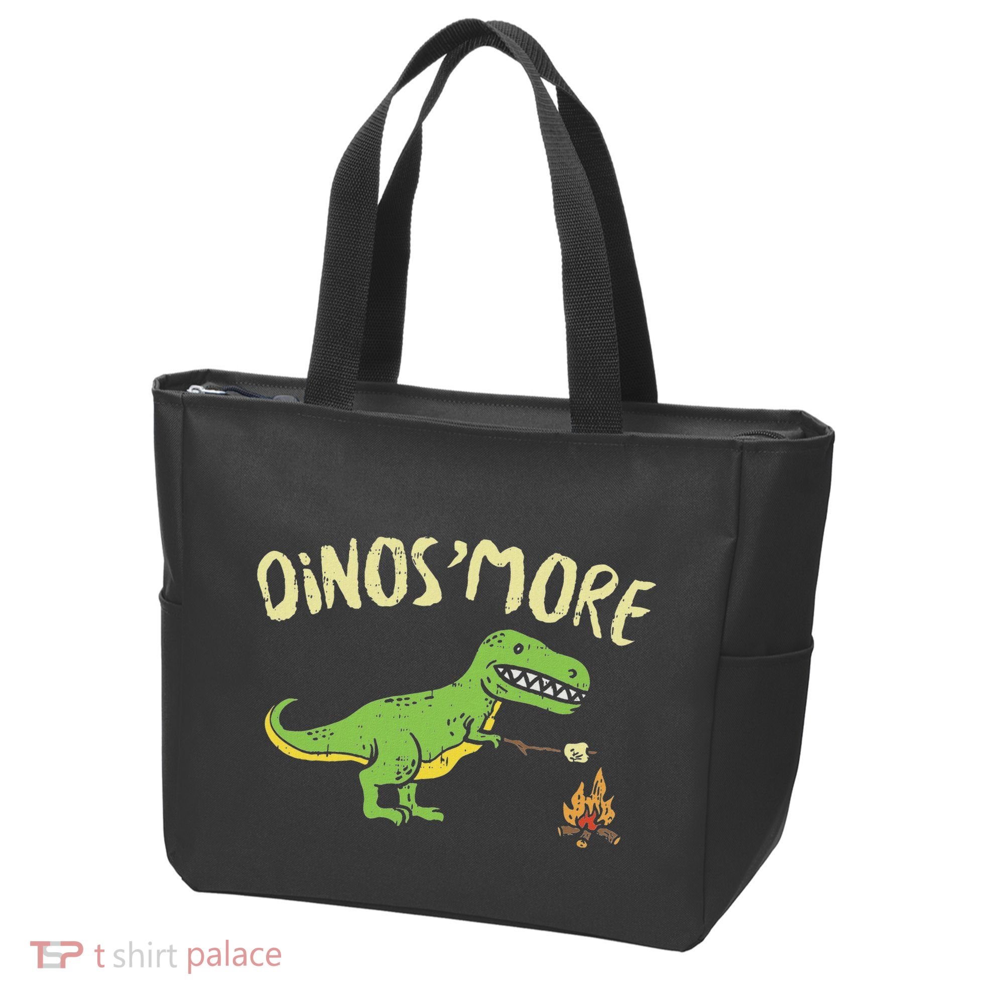 Dinosmore Funny Dino Smore Camping Dinosaur Camp Camper Tote Bag