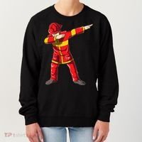 Dabbing Firefighter Dab Junior Firefighters Funny Fire Gift Women's Sweatshirt thumb 0