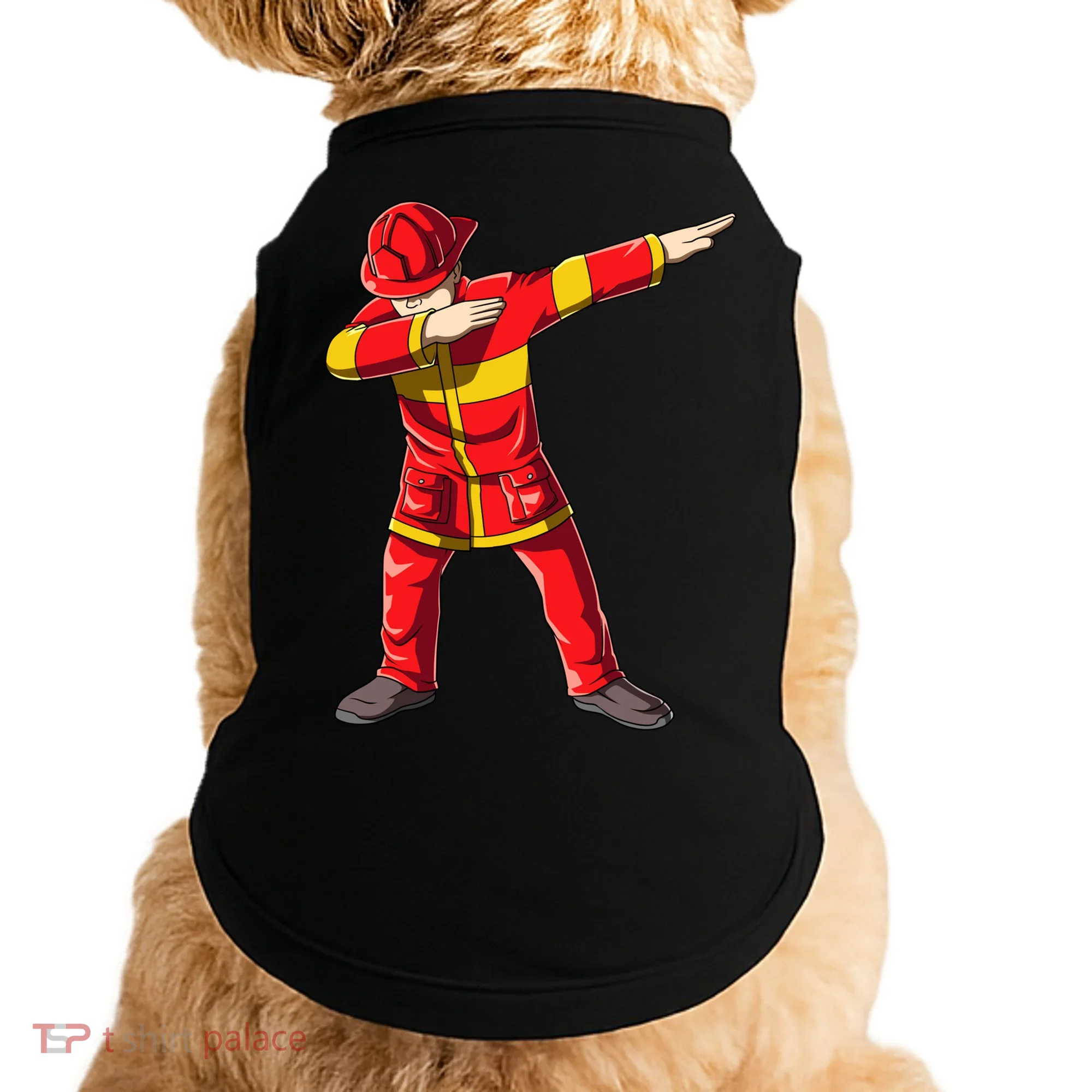 Dabbing Firefighter Dab Junior Firefighters Funny Fire Gift Doggie Tank