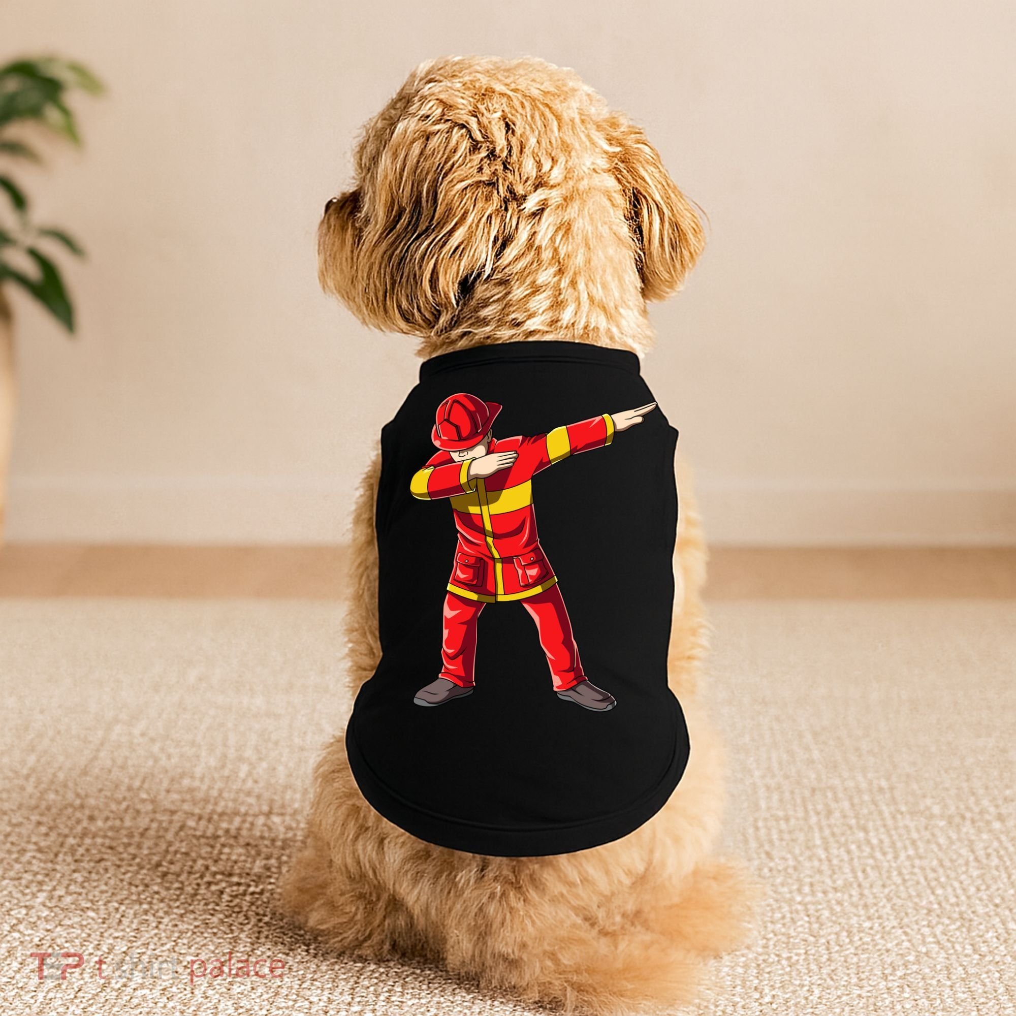 Dabbing Firefighter Dab Junior Firefighters Funny Fire Gift Doggie Tank