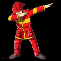 Dabbing Firefighter Dab Junior Firefighters Funny Fire Gift Backpack thumb 2
