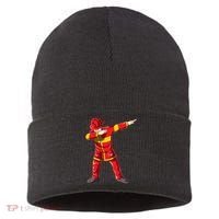 Dabbing Firefighter Dab Junior Firefighters Funny Fire Gift Sustainable Knit Beanie thumb 0