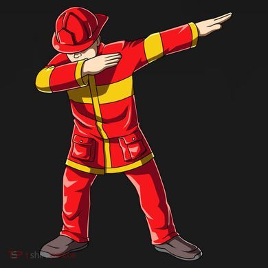 Dabbing Firefighter Dab Junior Firefighters Funny Fire Gift Sustainable Knit Beanie
