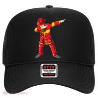 Dabbing Firefighter Dab Junior Firefighters Funny Fire Gift Hat thumb 0