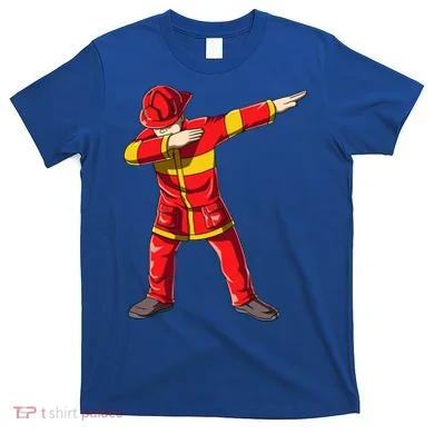 Dabbing Firefighter Dab Junior Firefighters Funny Fire Gift T-Shirt