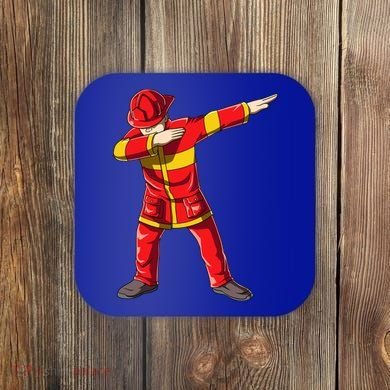 Dabbing Firefighter Dab Junior Firefighters Funny Fire Gift Coaster