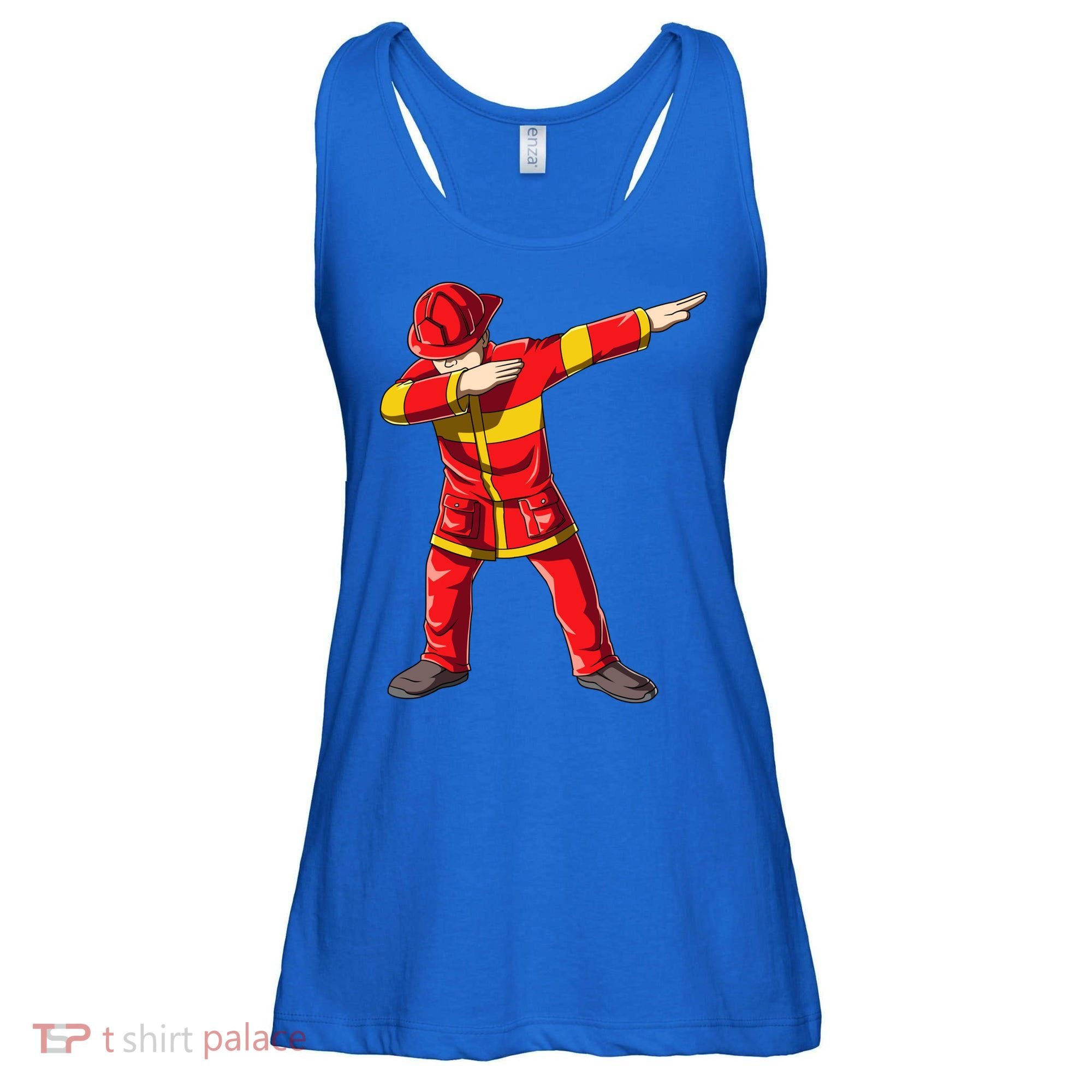 Dabbing Firefighter Dab Junior Firefighters Funny Fire Gift Ladies Essential Flowy Tank