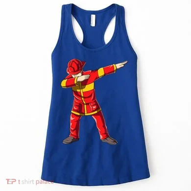 Dabbing Firefighter Dab Junior Firefighters Funny Fire Gift Women's Tank Top