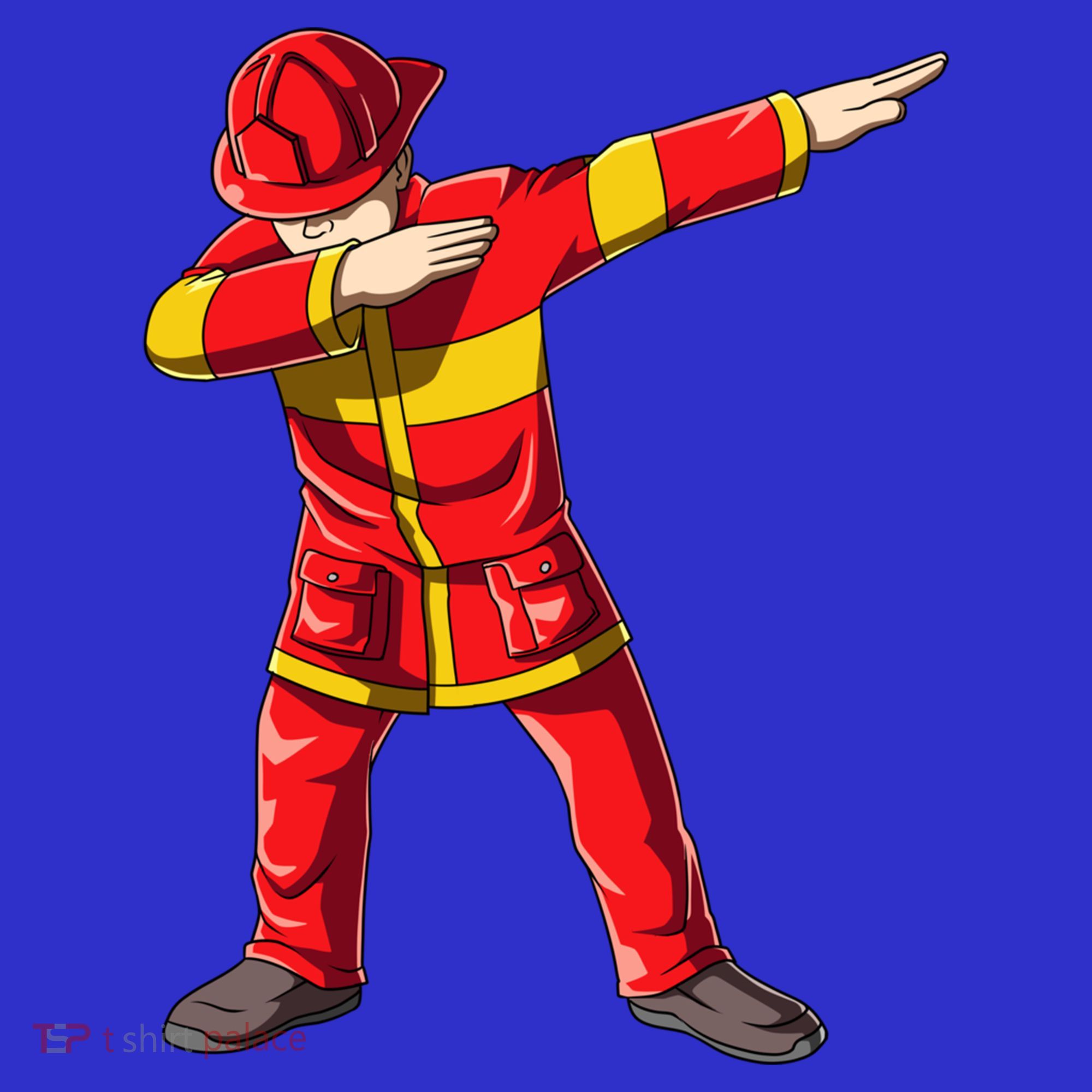Dabbing Firefighter Dab Junior Firefighters Funny Fire Gift Stripe Pom Pom Beanie
