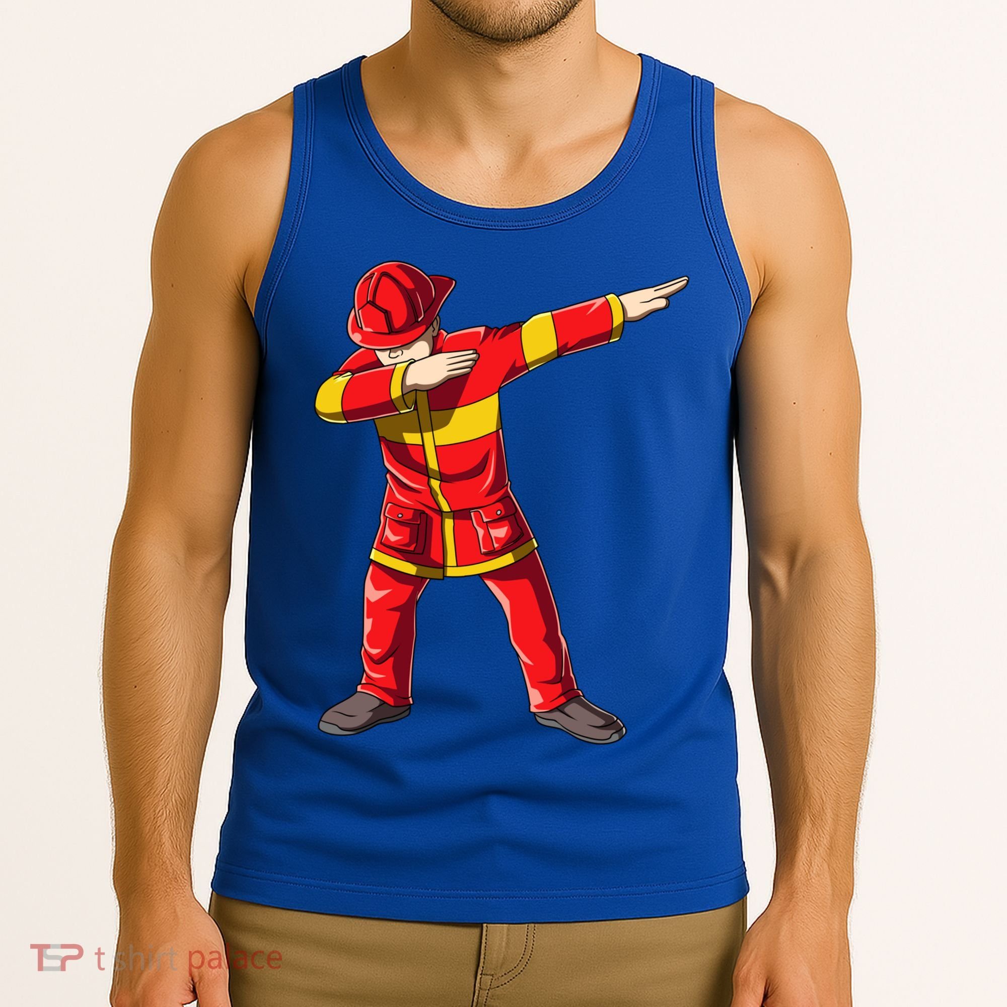 Dabbing Firefighter Dab Junior Firefighters Funny Fire Gift Tank Top