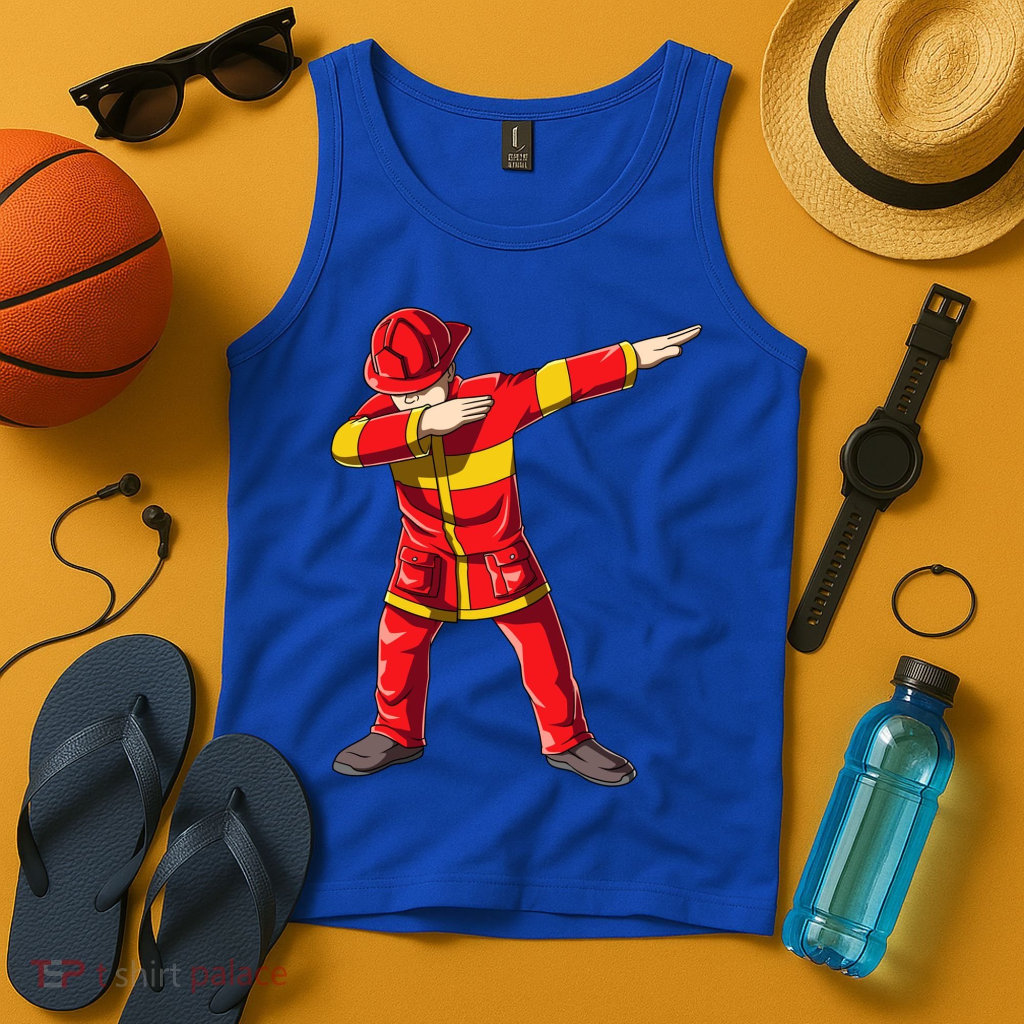 Dabbing Firefighter Dab Junior Firefighters Funny Fire Gift Tank Top