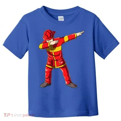 Dabbing Firefighter Dab Junior Firefighters Funny Fire Gift Toddler T-Shirt