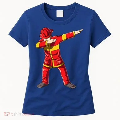 Dabbing Firefighter Dab Junior Firefighters Funny Fire Gift Women's T-Shirt