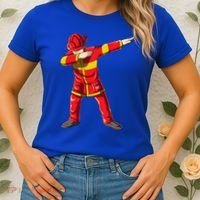 Dabbing Firefighter Dab Junior Firefighters Funny Fire Gift Women's T-Shirt thumb 2