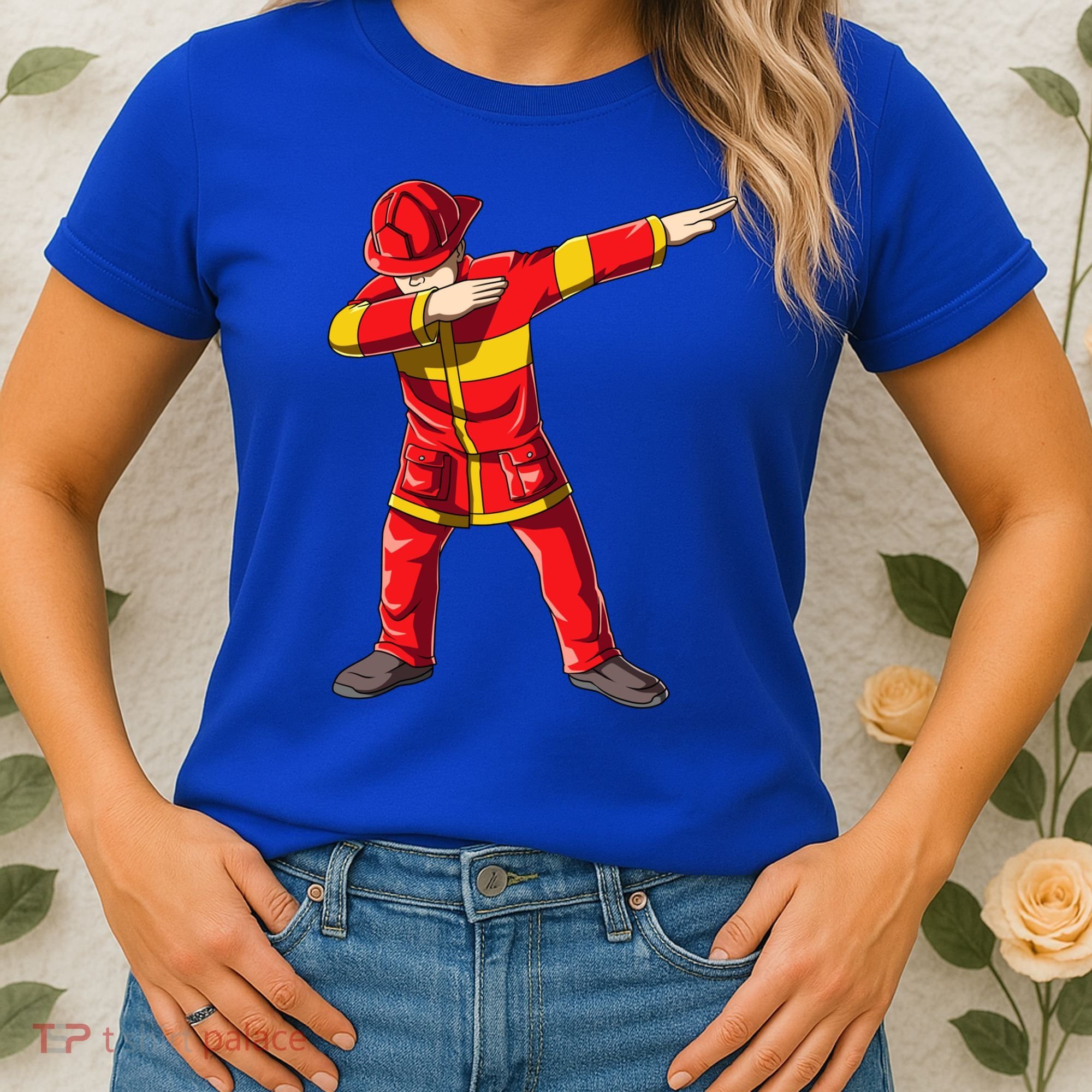 Dabbing Firefighter Dab Junior Firefighters Funny Fire Gift Women's T-Shirt