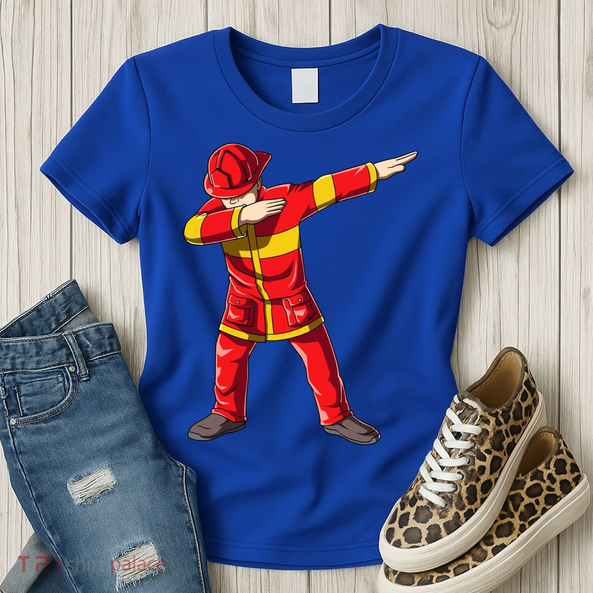 Dabbing Firefighter Dab Junior Firefighters Funny Fire Gift Women's T-Shirt