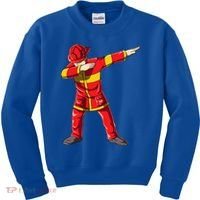 Dabbing Firefighter Dab Junior Firefighters Funny Fire Gift Kids Sweatshirt thumb 0