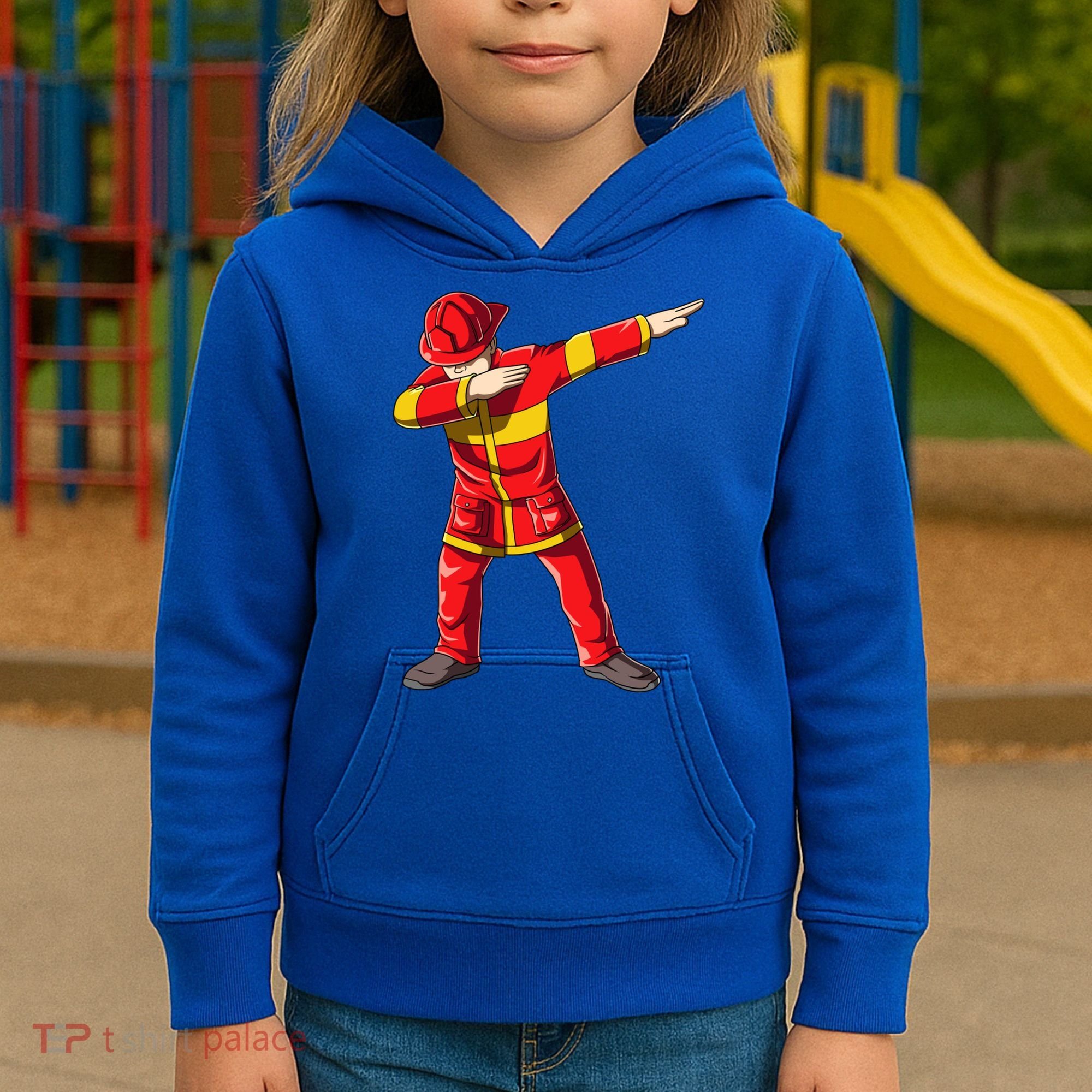 Dabbing Firefighter Dab Junior Firefighters Funny Fire Gift Kids Hoodie