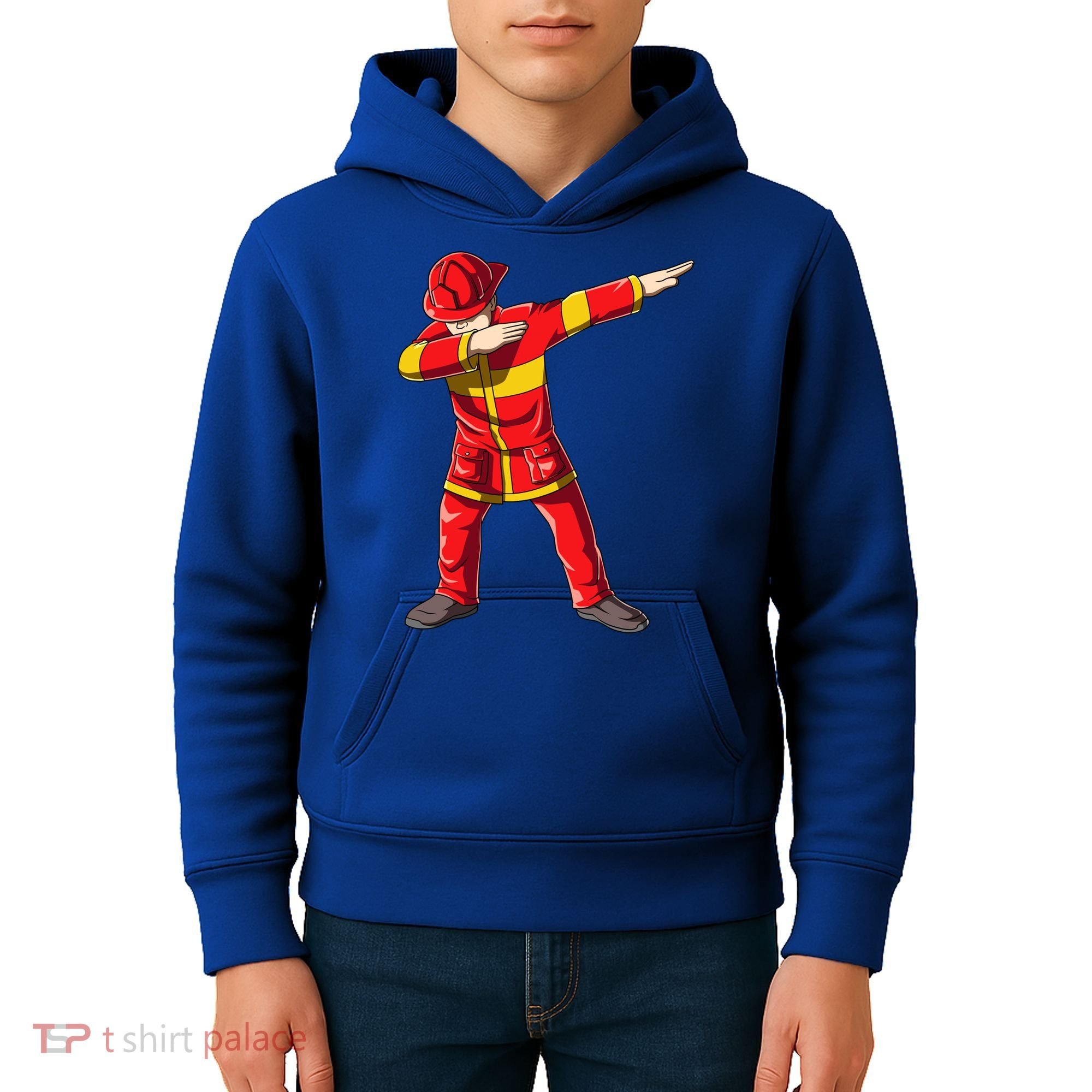 Dabbing Firefighter Dab Junior Firefighters Funny Fire Gift Kids Hoodie